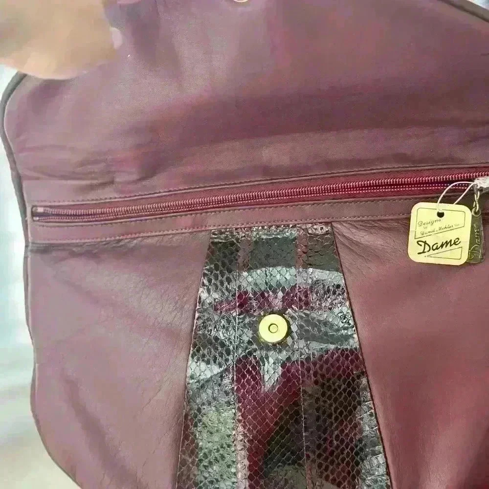 DAVID MEHLER FOR DAME GENUINE LEATHER VINTAGE PURSE - Picture 5 of 8